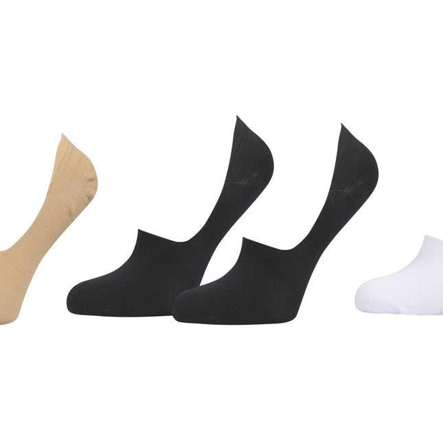 tittimitti® Men’s 98% Organic Cotton No-Show Socks 3-Pack – Breathable Non-Slip Invisible Socks