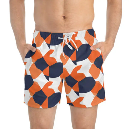 Ocean State Styles Swim Trunks Geometric Patterned Unisex