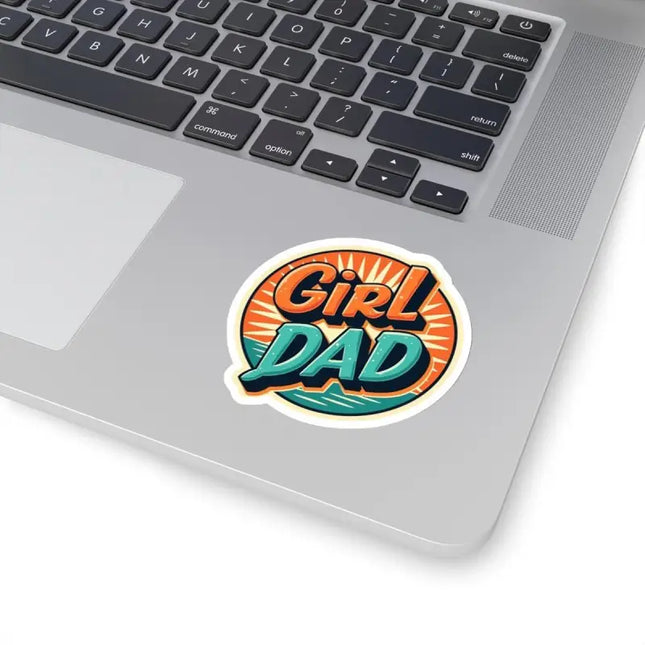 Ocean State Styles Sticker Retro Girl Dad Sunburst Design