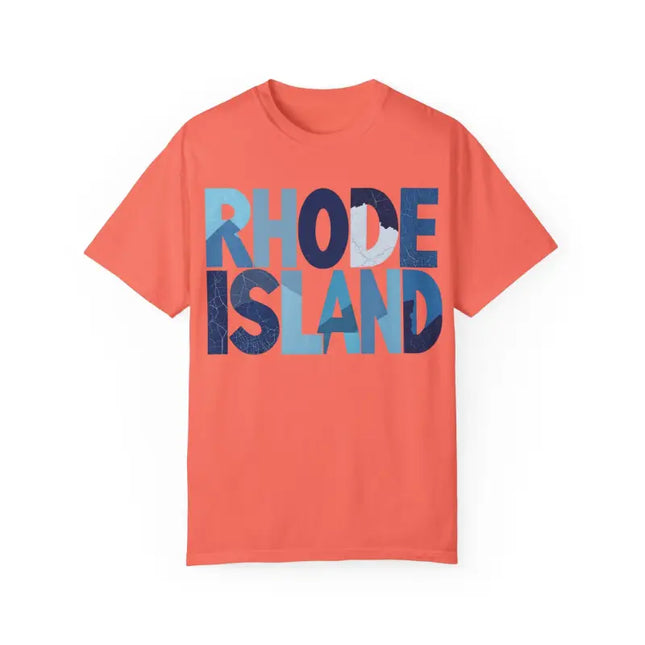 Ocean State Styles Rhode Island Unisex Garment Dyed T Shirt