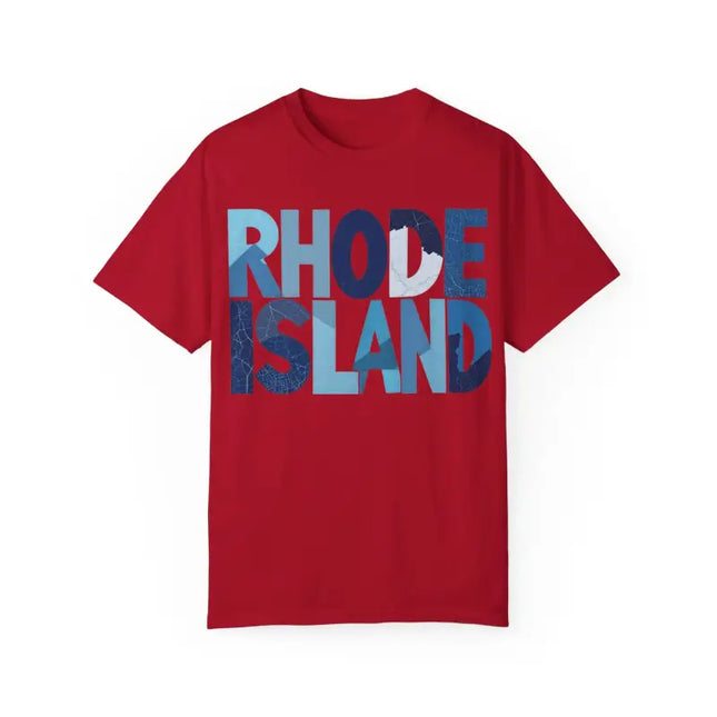 Ocean State Styles Rhode Island Unisex Garment Dyed T Shirt