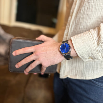 Blue Sunburst Watch
