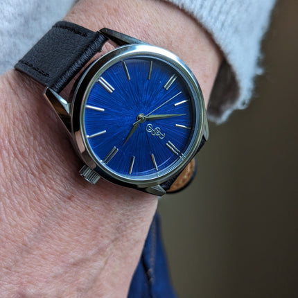 Blue Sunburst Watch