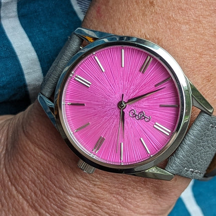 Pink Sunburst Watch