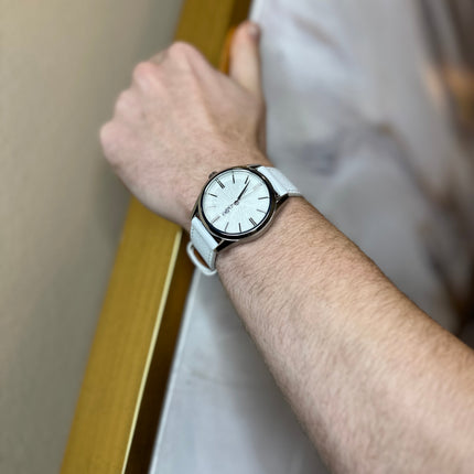 White Sunburst Watch