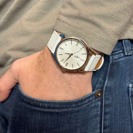 White Sunburst Watch