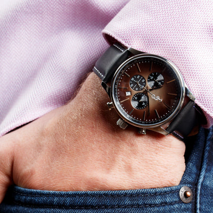 Brown Retro Chronograph