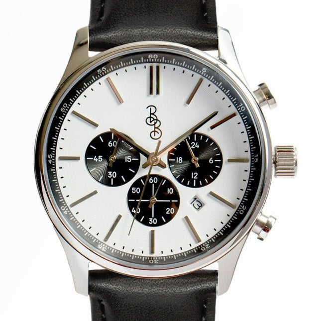 White and Black Chronograph